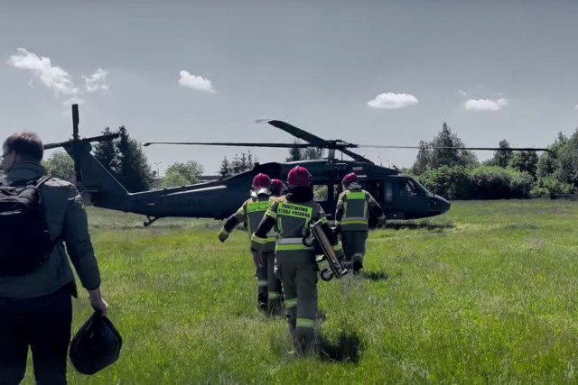 W akcję zaangażowani byli także strażacy z Kołobrzegu