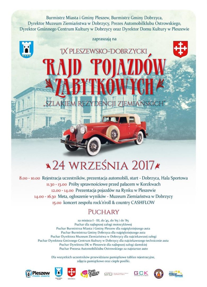 IX Pleszewsko-Dobrzycki Rajd Pojazdów Zabytkowych Szlakiem Rezydencji Ziemiańskich