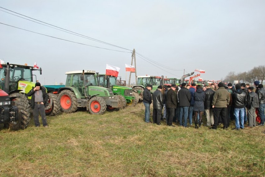Protesty rolników w Gościejewie