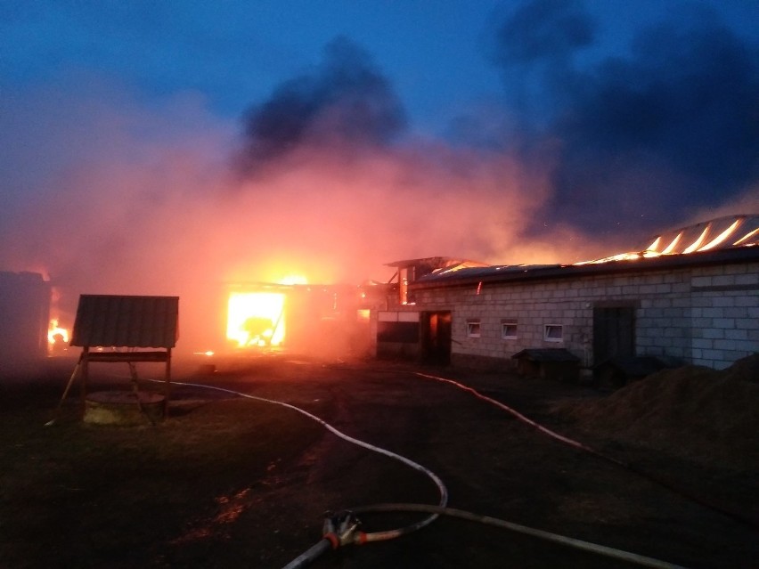 Ogromny pożar w miejscowości Szlasy - Mieszki (gm. Rutki). Strażacy walczyli z ogniem prawie 10 godzin [ZDJĘCIA]