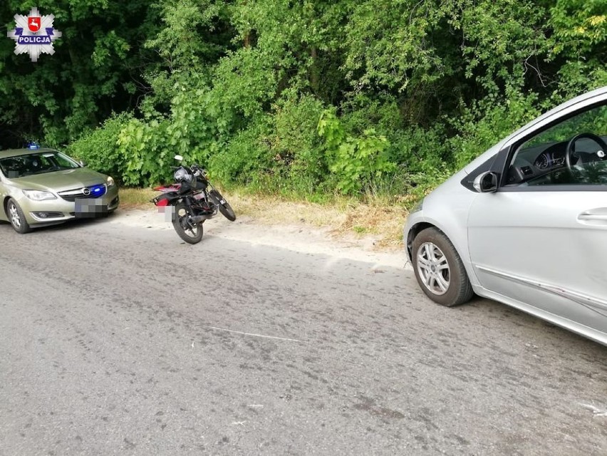 Klikawa: pijany kierowca motocykla doprowadził do wypadku. Wjechał w mercedesa