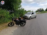 Klikawa: pijany kierowca motocykla doprowadził do wypadku. Wjechał w mercedesa