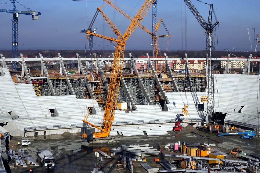 Zobacz, jak budowano Stadion Wrocław. Oto zdjęcia z ostatnich miesięcy prac