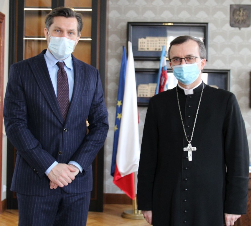 Prezydent Kalisza gościł biskupa Damian Bryla