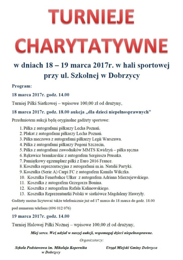 Turnieje charytatywne