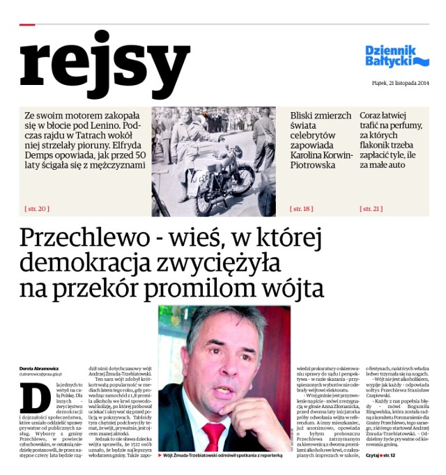 Magazyn "Rejsy" z dn. 21 listopad 2014.