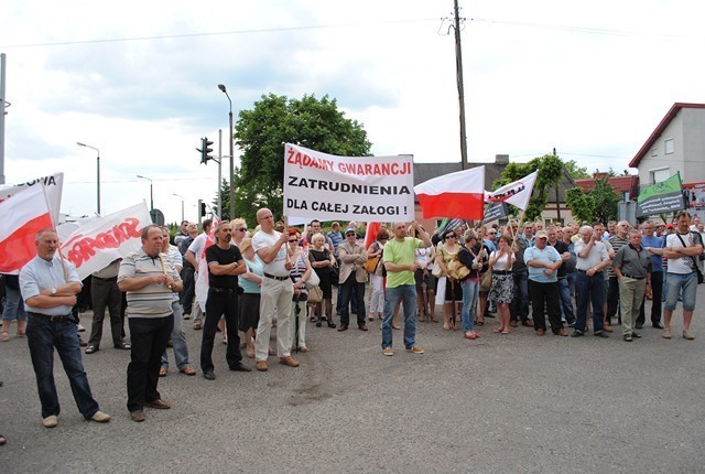 Pracownicy KWB "Adamów" manifestowali swoje niezadowolenie z prywatyzacji