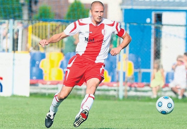 Piłkarz ŁKS Marcin Adamski