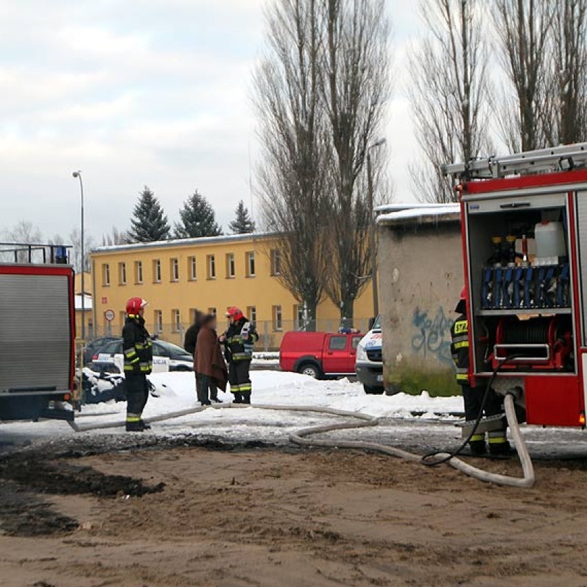 Pożar baraku w Świnoujściu