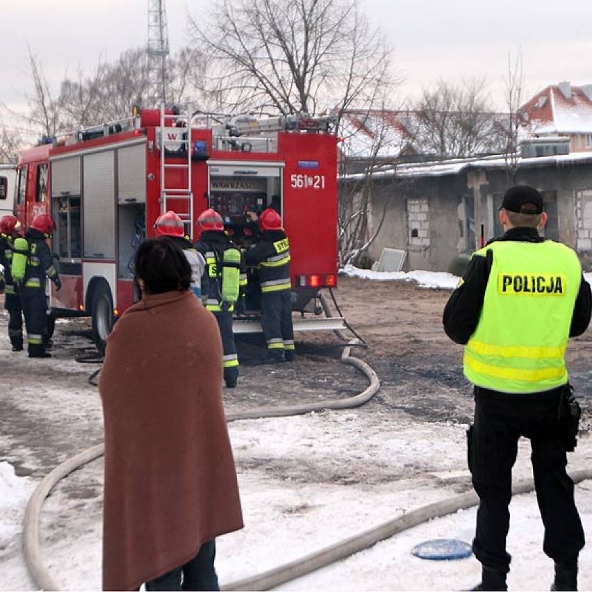 Pożar baraku w Świnoujściu