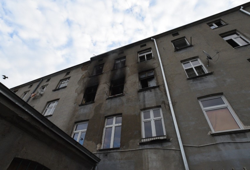 Pożar na Grabowej w Łodzi