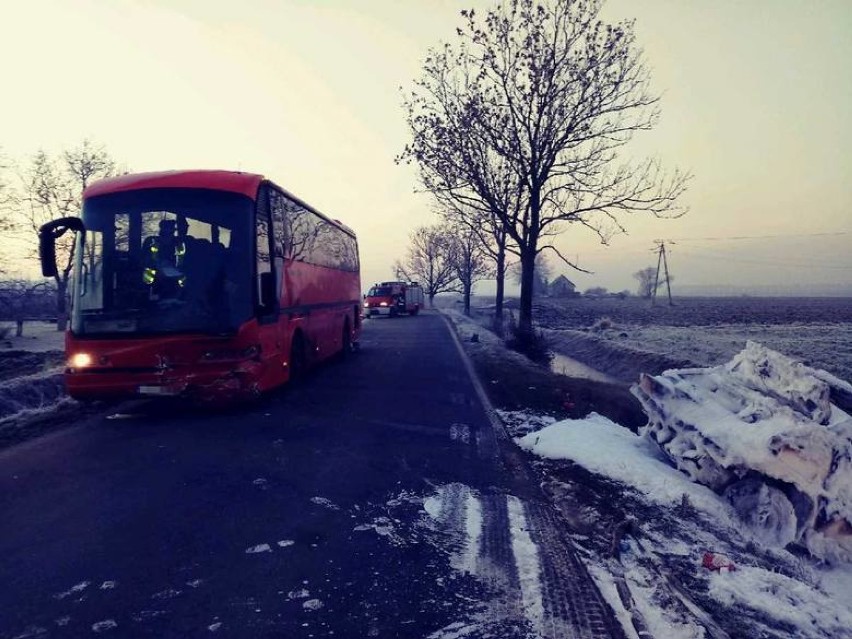 Autokar relacji Nowe-Grudziądz zderzył się z busem. Osiem osób w szpitalu [zdjęcia]