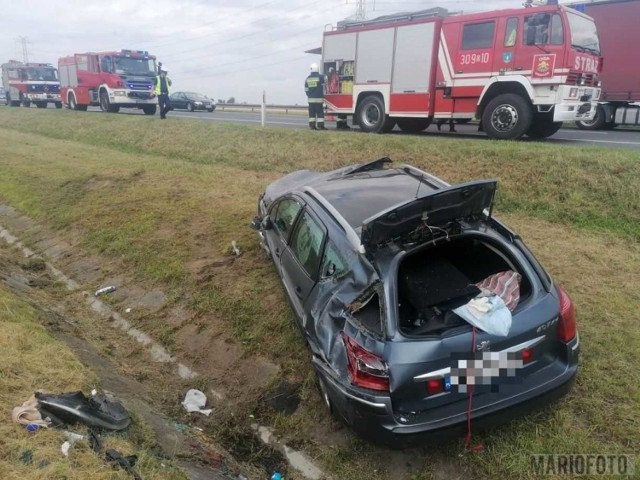 Wypadek na autostradzie A4 na wysokości Graczy.