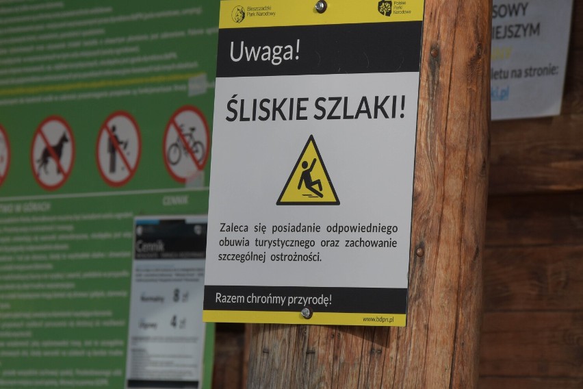 Komunikat turystyczny Bieszczadzkiego Parku Narodowego
