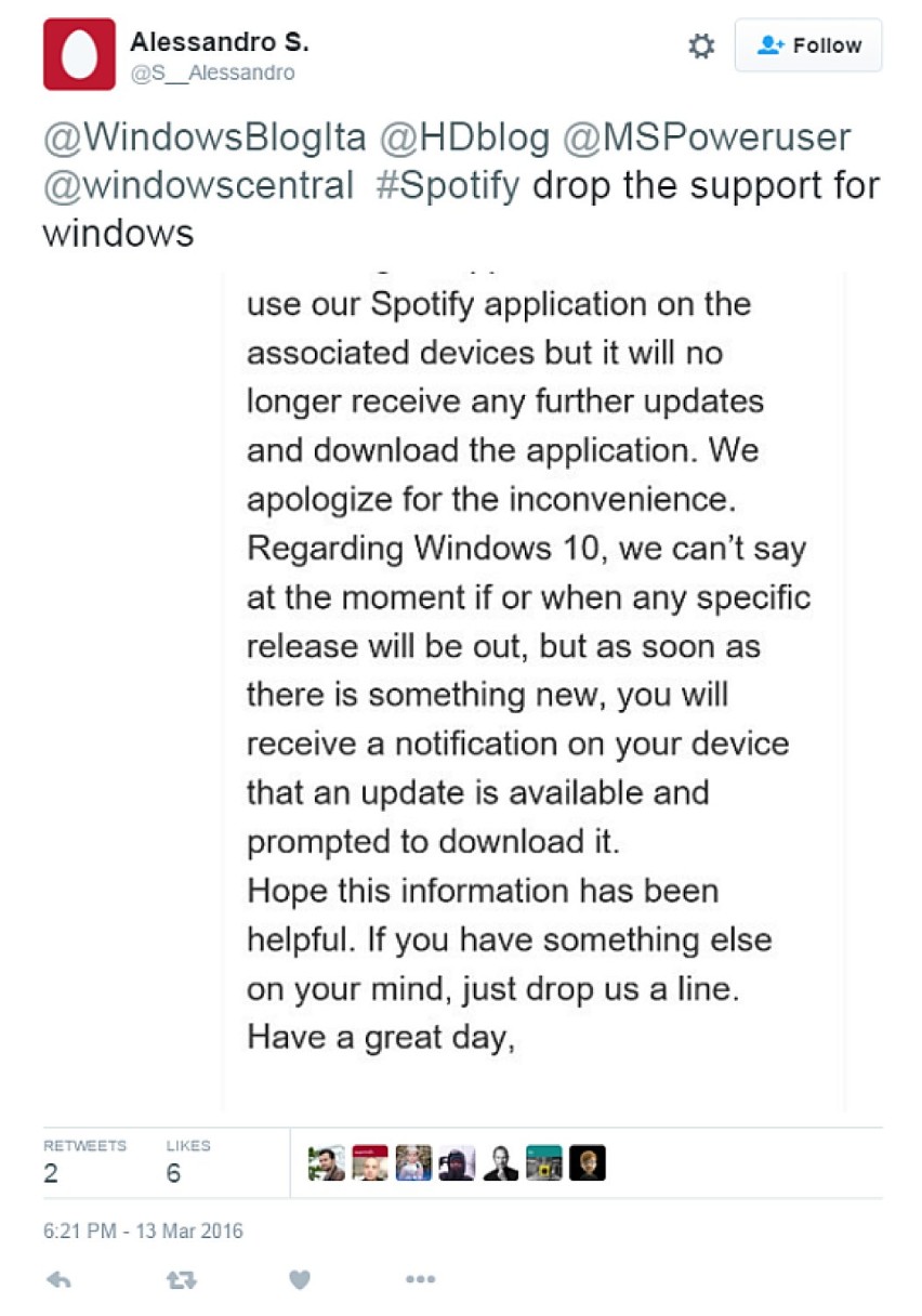 Spotify kończy wsparcie dla aplikacji przeznaczonej dla Windows Phone
