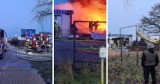Pożar we Władysławowie. Ogień wybuchł w zakładzie wulkanizacyjnym przy drodze na Półwysep Helski | ZDJĘCIA, WIDEO