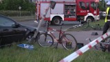 Częstochowa: Uderzył w sygnalizator świetlny, który spadł na rowerzystów [WIDEO]