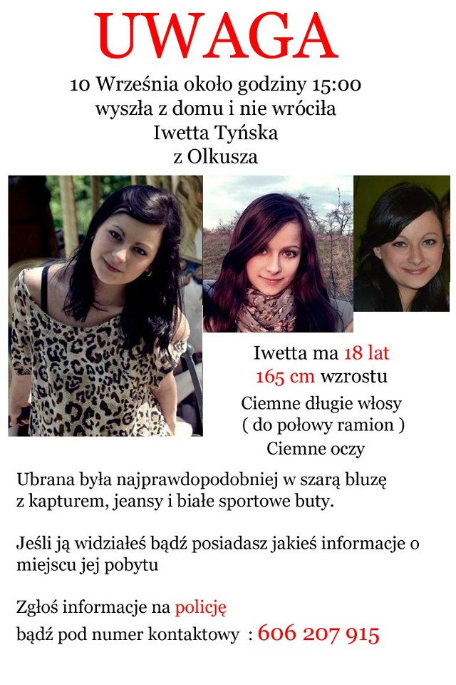 Zaginęła olkuszanka, Iwetta Tyńska