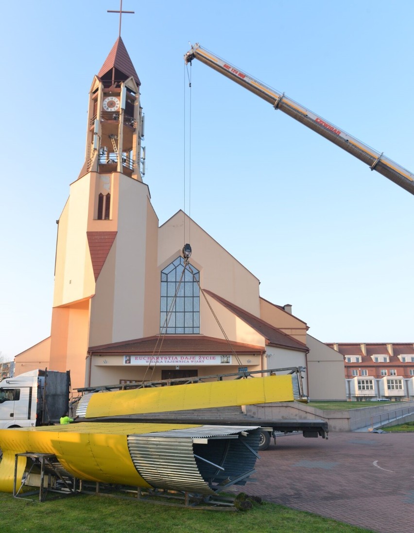 Krzyż papieski przy kościele na Widoku został zdemontowany