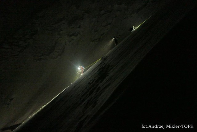 Nocna akcja ratunkowa w Tatrach, zdjęcie archiwalne.