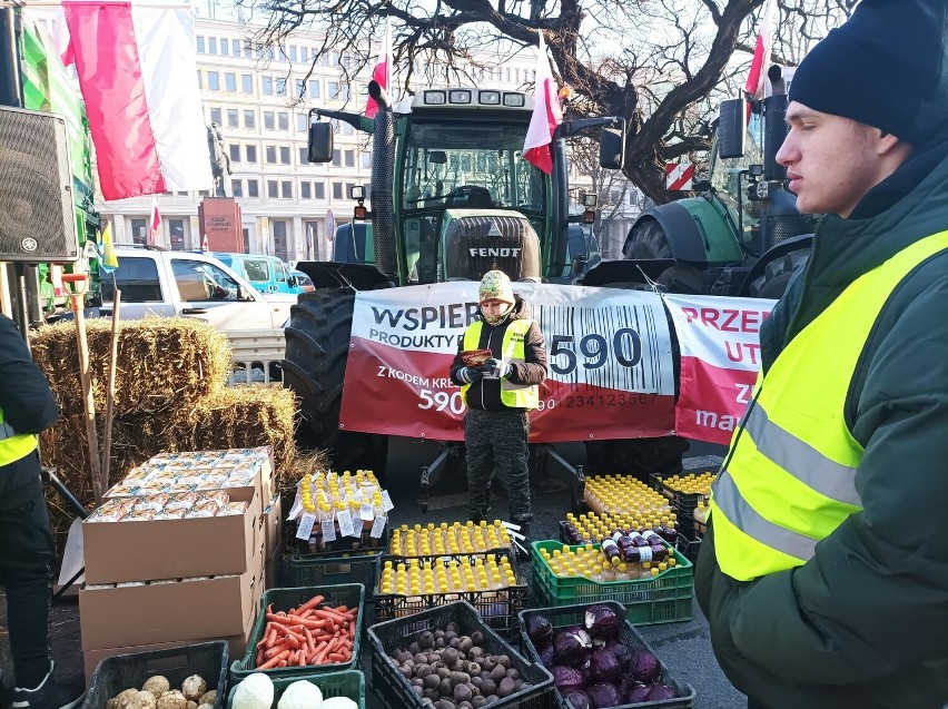 Strajk rolników w Katowicach