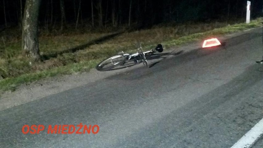 Miedźno: Potrącenie pieszego na drodze wojewódzkiej [FOTO]