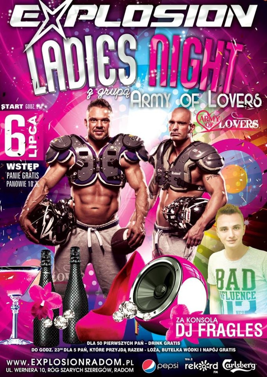 Explosion w Radomiu zaprasza na Ladies Night z Army of Lovers oraz koncert Shantel 