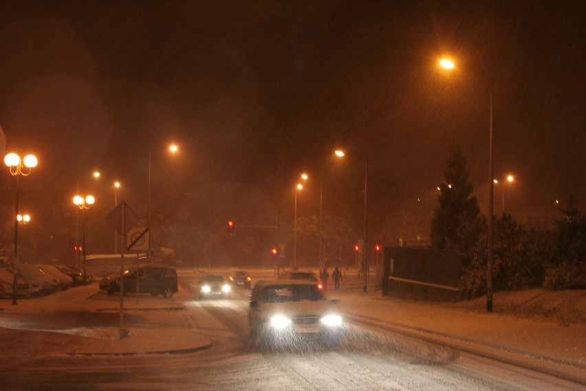 Śnieżyca w Puławach (foto,video)