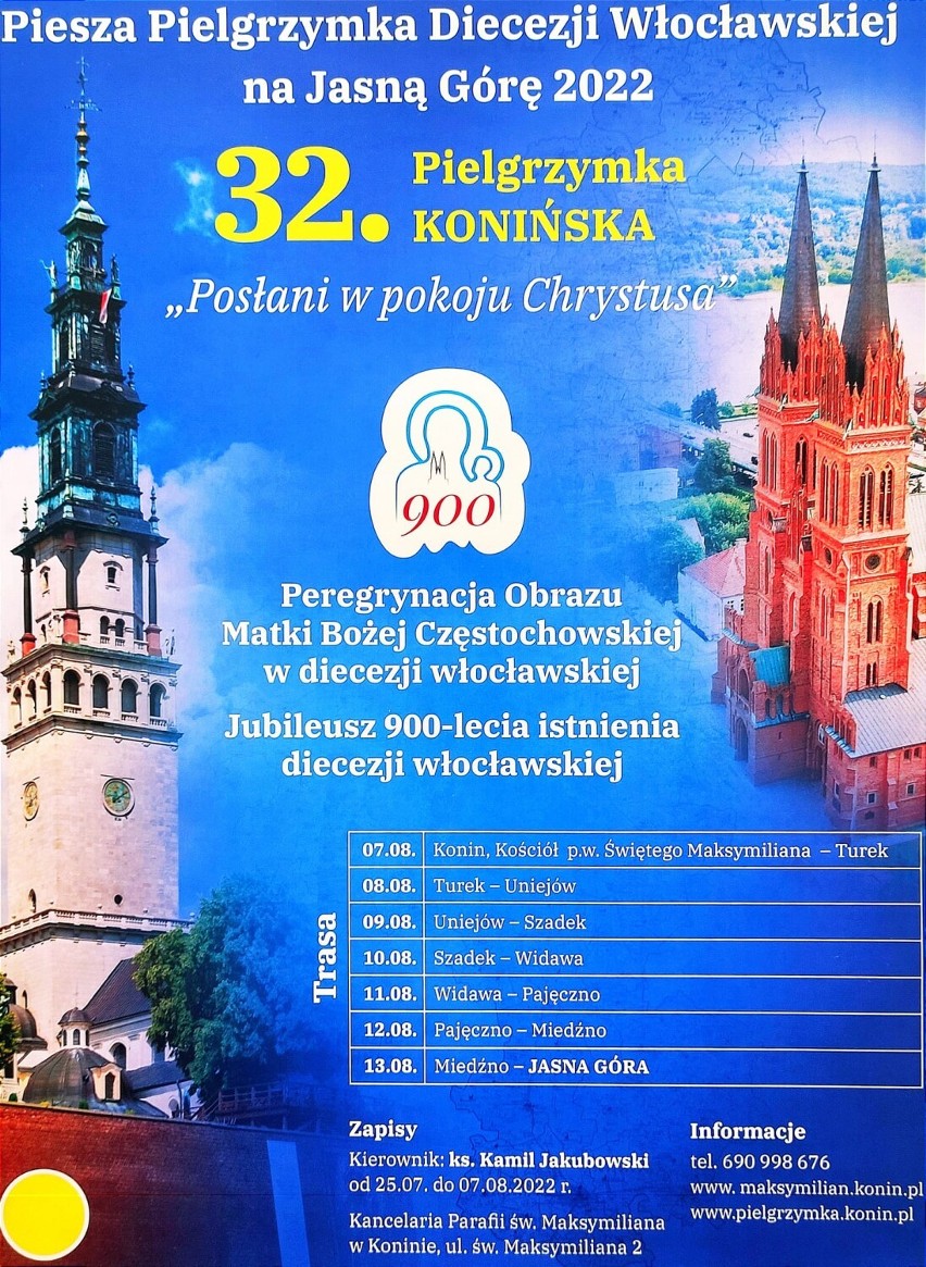 W sierpniu pielgrzymi po raz kolejny pójdą z Konina do...