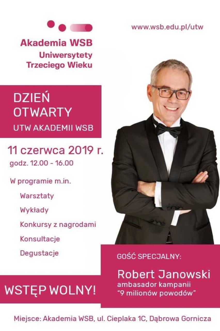 Dzień otwarty w UTW dąbrowskiej Akademii WSB [PROGRAM]