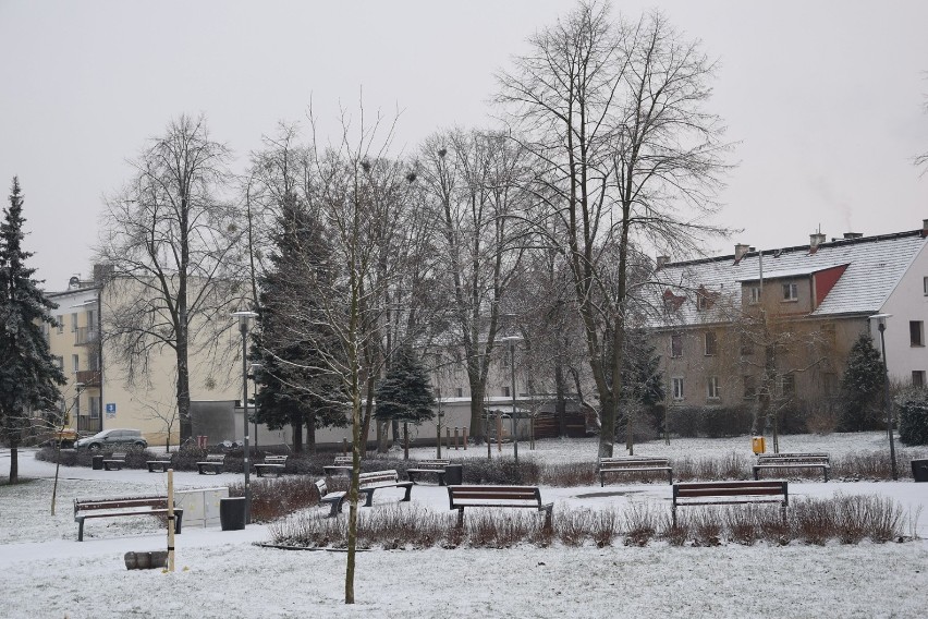 W Chodzieży zrobiło się biało. Jak się Wam podoba oprószone śniegiem miasto? (FOTO)