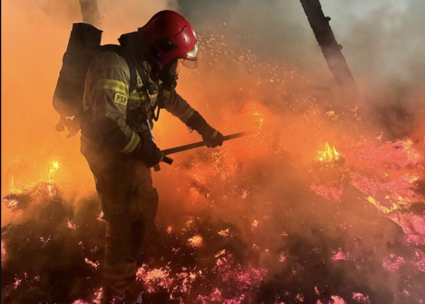 Pożar budynku gospodarczego w Mąkownicy pod Witkowem