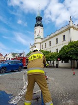Pożar w urzędzie miasta w Sulechowie. Trzy zastępy strażaków gasiły ogień. W ramach corocznych ćwiczeń