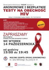 Bezpłatne testy na obecność wirusa HIV w MZOZ