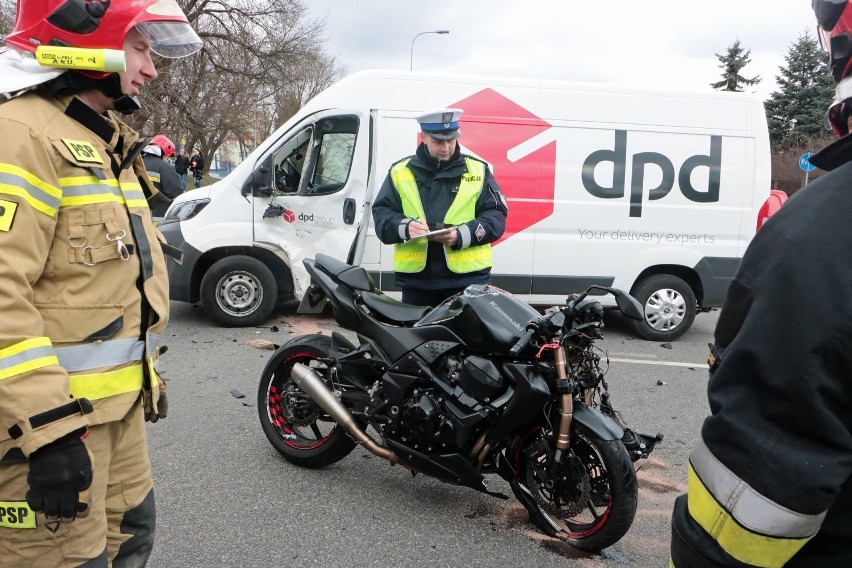 Wypadek na Strzemięcinie w Grudziądzu. Motocykl zderzył się...