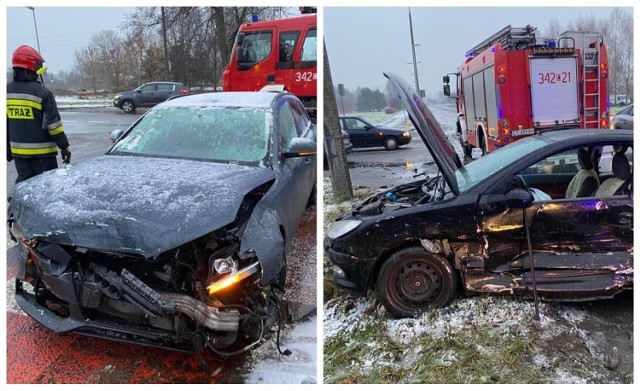 Wypadek przy ul. gen. Władysława Andersa w Toruniu.