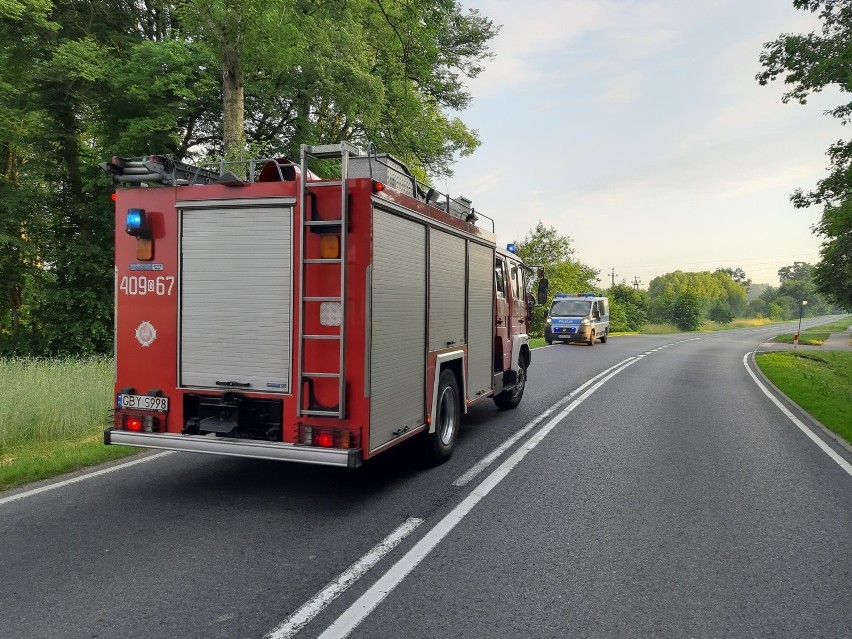 Wypadek na trasie Miastko - Słupsk 28.06.2020