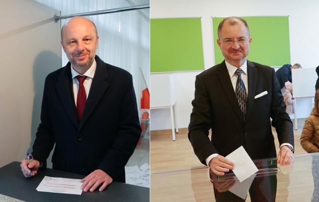 Kandydaci na prezydenta Rzeszowa Konrad Fijołek i Waldemar Szumny już po głosowaniu