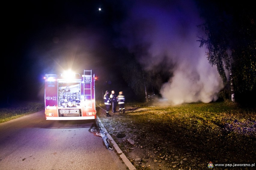 Jaworzno: pożar przyczepy kempingowej na Sosinie