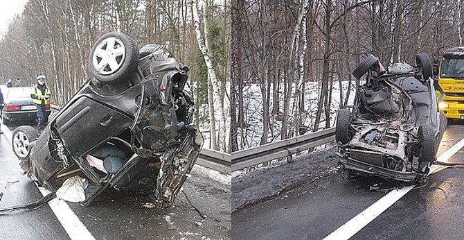 Wypadek na Alei Bielskiej w Katowicach. Nie żyje kierowca Clio [ZDJĘCIA]