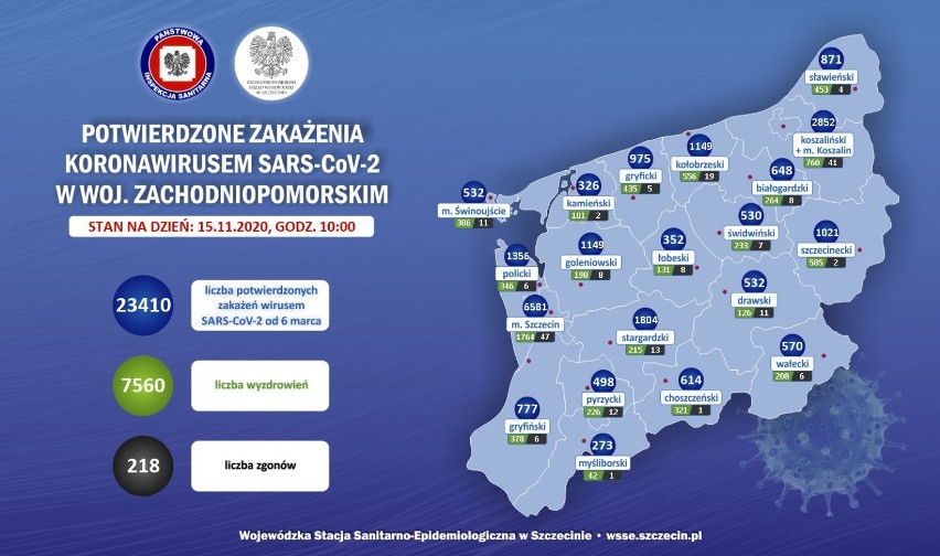 Powiat sławieński: Kilkadziesiąt zakażeń dziennie, ponad tysiąc osób na kwarantannie