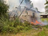 Pożar budynku mieszkalnego w Żarnowicy Małej (gm. Wolbórz). 31.07.2022 - ZDJĘCIA