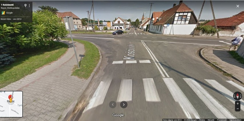 Gmina Kościan. Racot na zdjęciach Google Street View