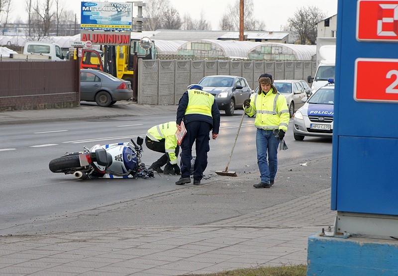 Kalisz: Motocyklista ranny w wypadku na ulicy Częstochowskiej. ZDJĘCIA