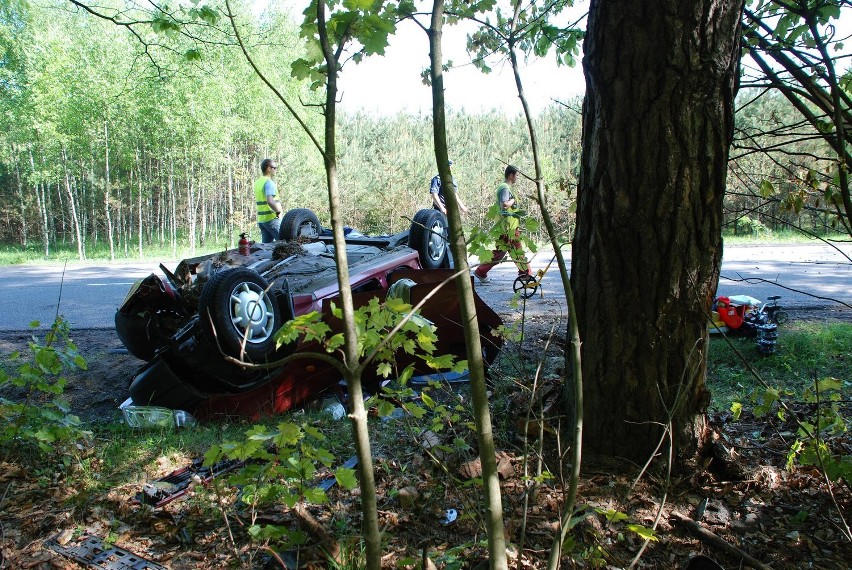 Wypadek na drodze nr 25 w gminie Człuchów