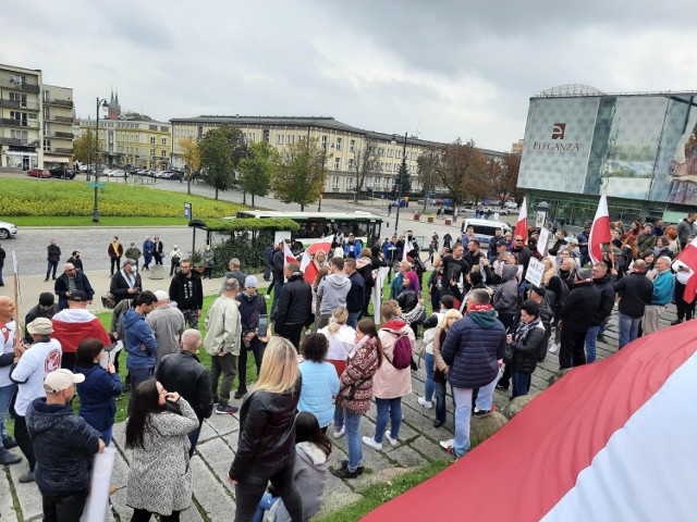 Marsz "zakończyć" pandemię na ulicach Białegostoku (10.10.2020)