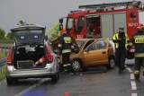 Legnica: Wypadek na wiadukcie na ul. Wrocławskiej w stronę Kunic