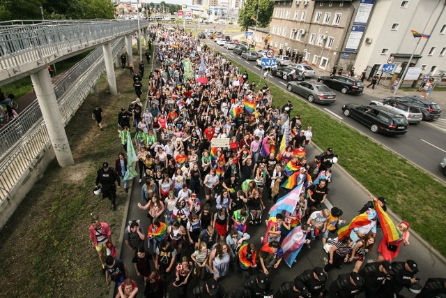 Trasa II Marszu Równości w Zielonej Górze liczyła 4,4 km.