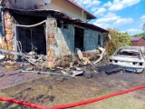 Pożar w Dąbrówkach Breńskich k. Dąbrowy Tarnowskiej spłonęła przybudówka domu mieszkalnego. Mamy zdjęcia