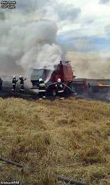 Kolejny pożar kombajnu. Będzie gorąco! [FOTO]